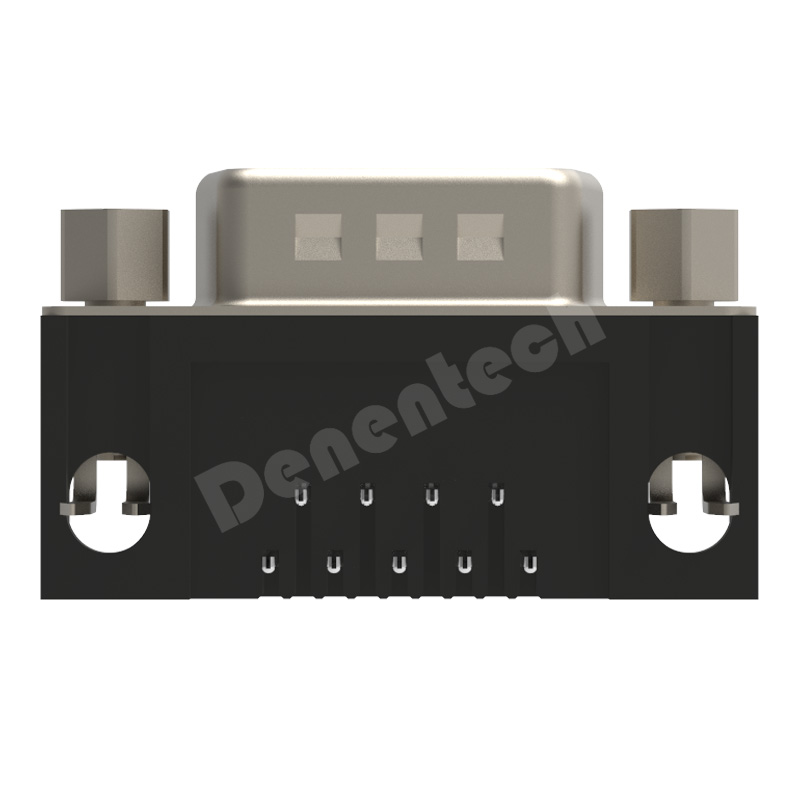 Denentech High quality HDR 15P H8.08 male right angle DIP d-sub 15 pin connector male d-sub connectors