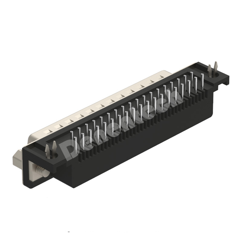 Denentech Factory direct supply HDR 37P H8.08 male right angle DIP 25 pin d-sub connectors