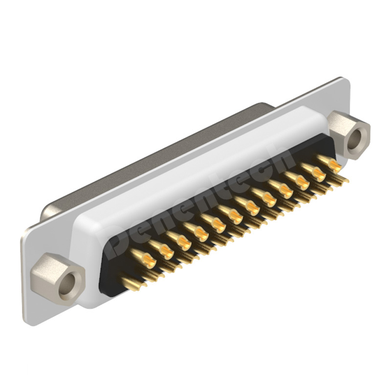 Denentech Connector manufacturer DB 25P female straight solder db25 plug connector 2 row 25 pin d-sub connectors