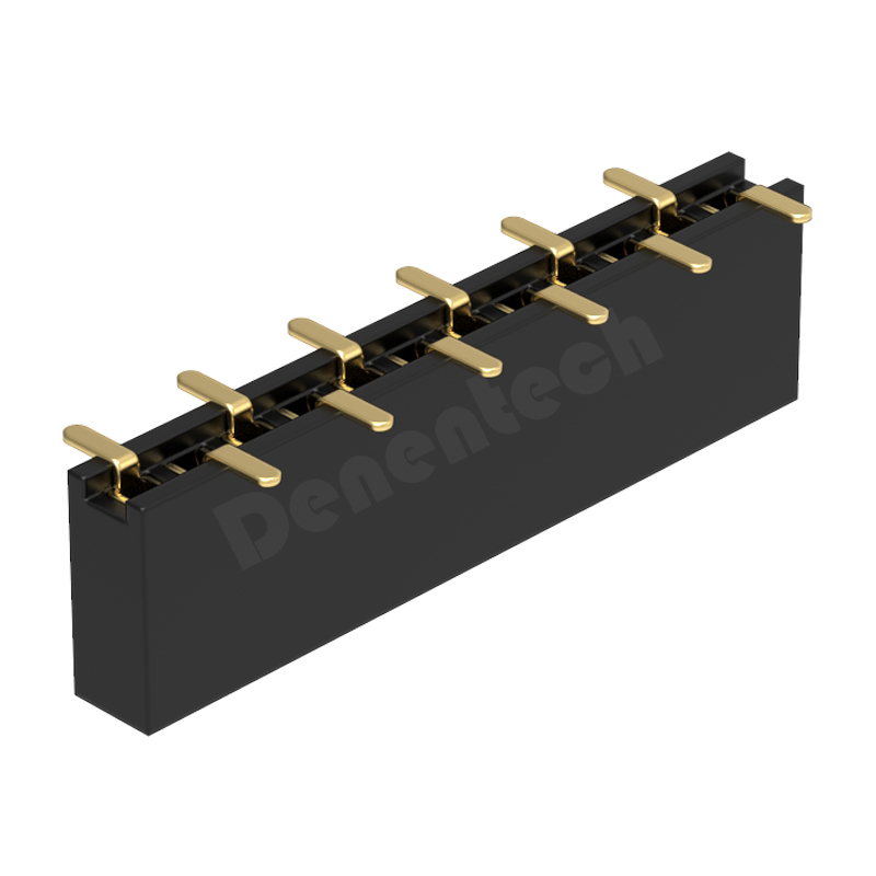 Denentech professional factory 1.27mm pitch H4.3mm single row straight SMT female header connector