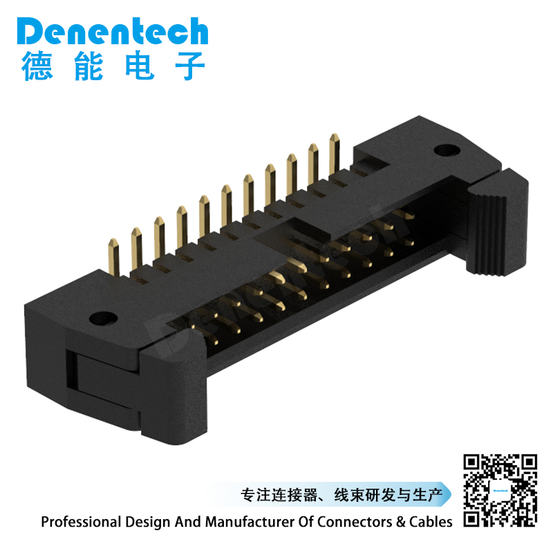 Denentech professional factory 2.00MM ejector header H12.0MM straight SMT black ejector connector