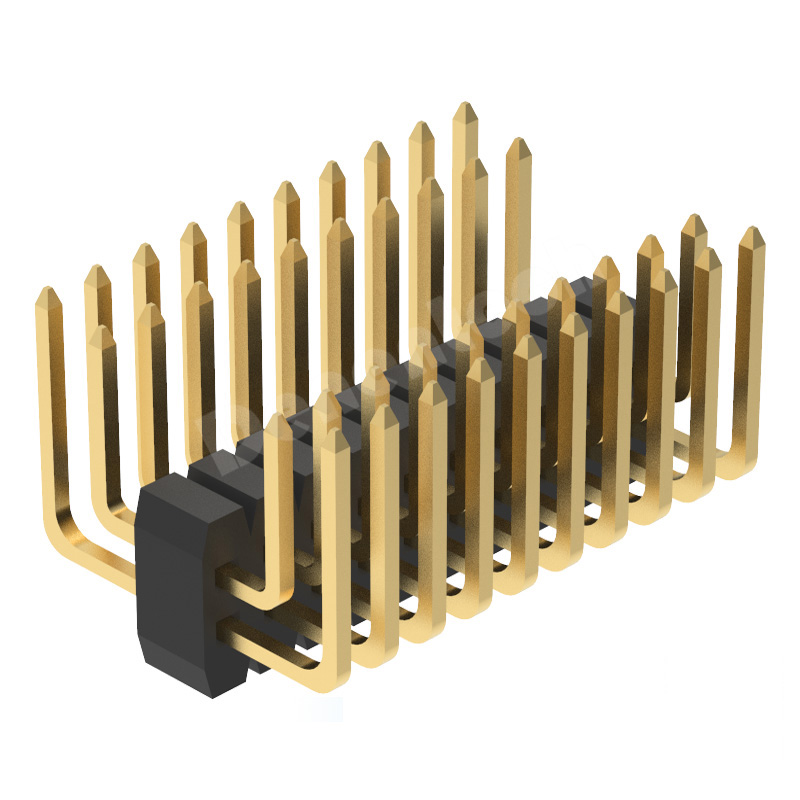 1.0MM pin header dual row U type gold pin header connectors