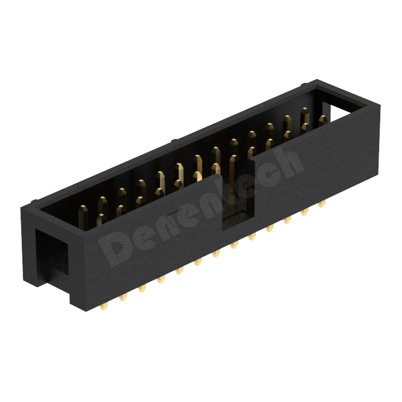 Denentech Customized 2.54MM H8.9MM dual row straight DIP box header