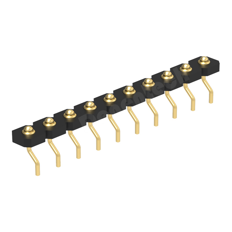 Denentech promotional product 3.00MM H1.27MM single row male right angle SMT pogo pin