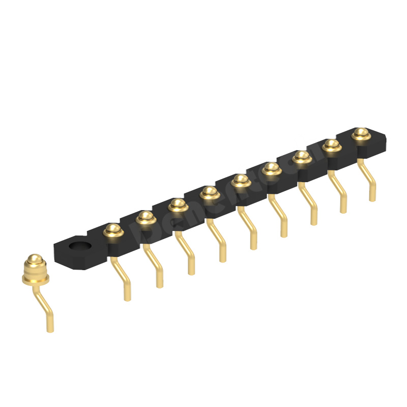 Denentech promotional product 3.00MM H1.27MM single row male right angle SMT pogo pin