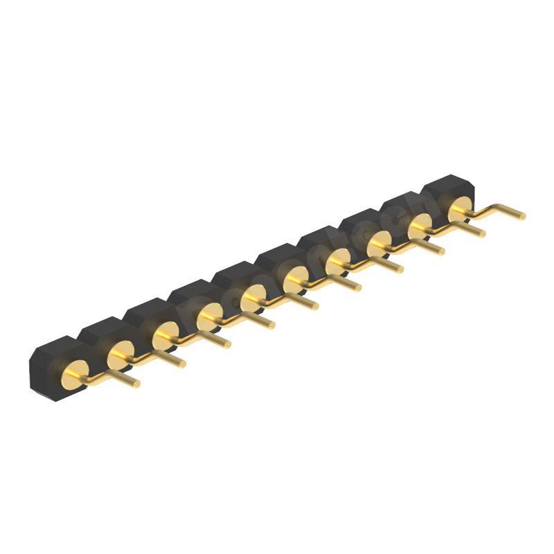 Denentech promotional product 3.00MM H1.27MM single row male right angle SMT pogo pin