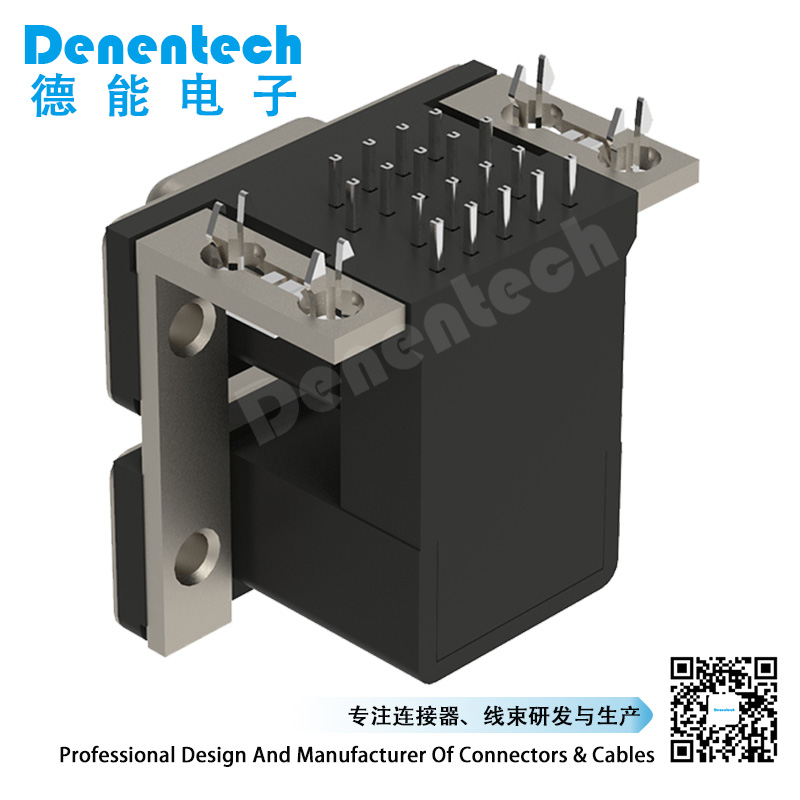 Denentech Manufacturer Direct Sales D-SUB dual port 9P female d-sub pcb connector double d-sub connectors
