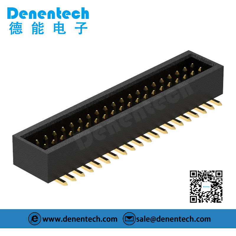 Denentech Promotional products 1.0MM H2.85MM dual row straight SMT box header with peg