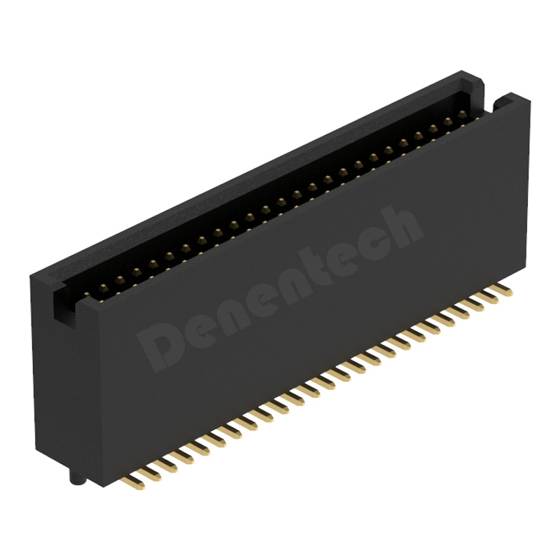 Denentech high quality 1.27MM H11.4MM dual row straight SMT box header connector with peg