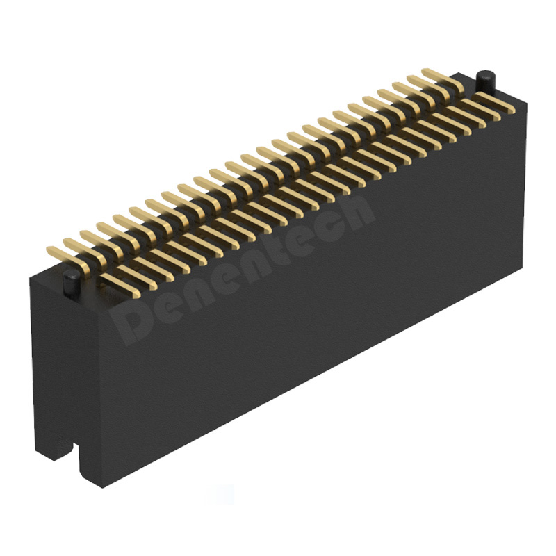 Denentech high quality 1.27MM H11.4MM dual row straight SMT box header connector with peg