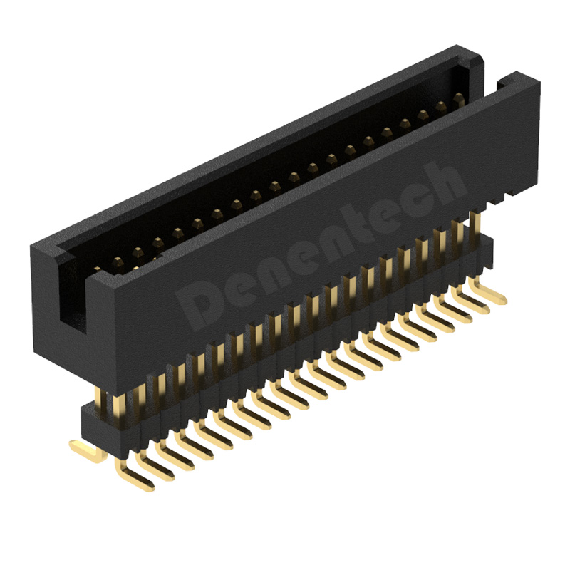 Denentech hot selling 1.27MM H5.7MM dual row straight SMT+PIN Header box header connector