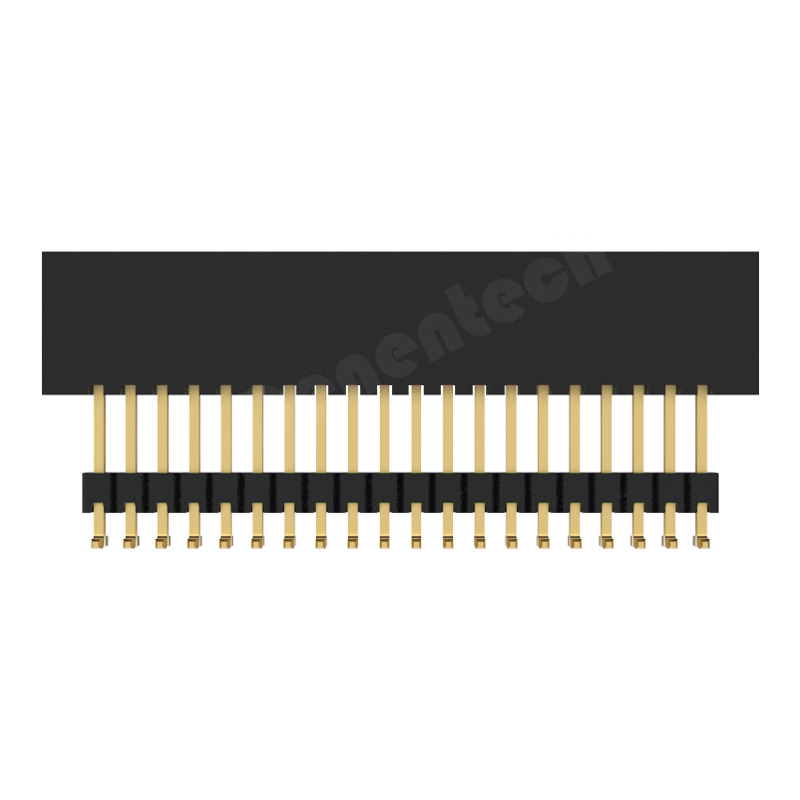 Denentech hot selling 1.27MM H5.7MM dual row straight SMT+PIN Header box header connector