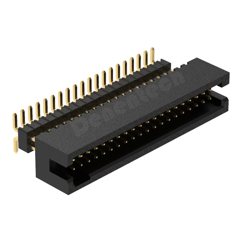 Denentech hot selling 1.27MM H5.7MM dual row straight SMT+PIN Header box header connector