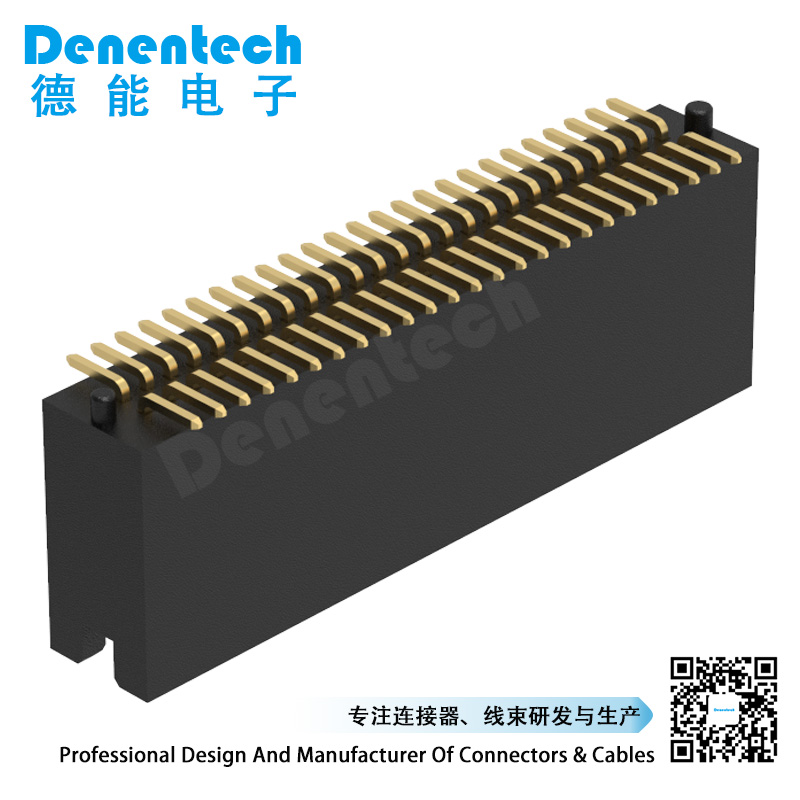 Denentech top quality 1.27MM H11.4MM dual row straight SMT box header with peg