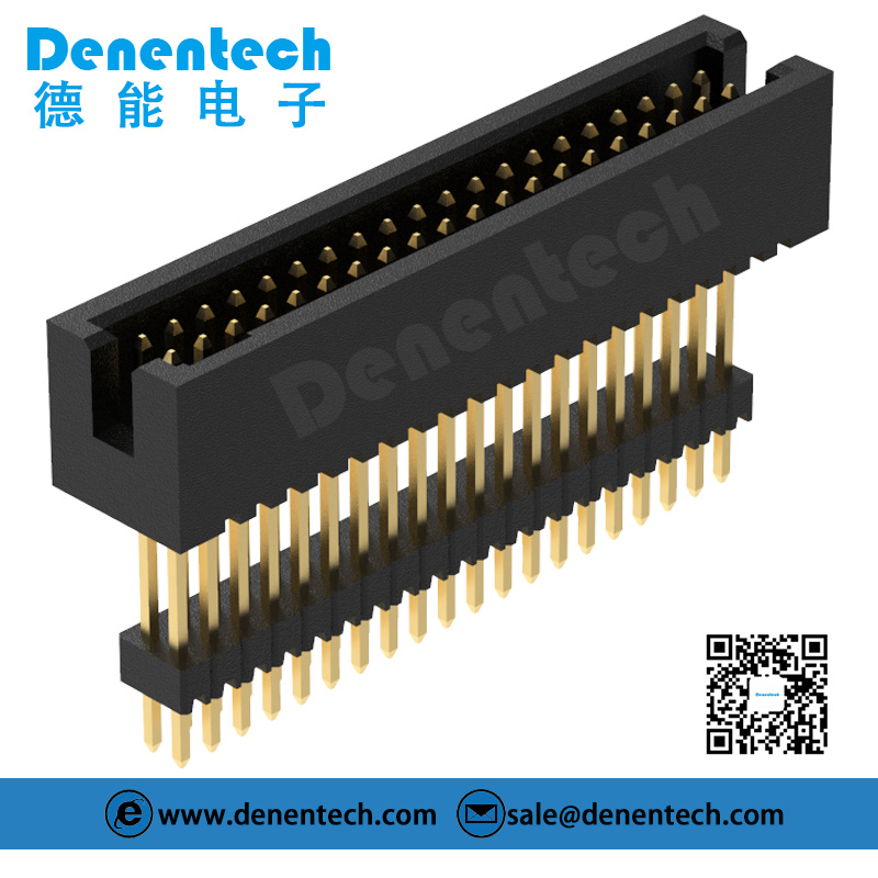 Denentech high quality 1.27MM H5.7MM dual row straight DIP +pin header box header connector