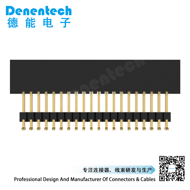 Denentech hot selling 1.27MM H5.7MM dual row straight SMT+PIN Header box header connector