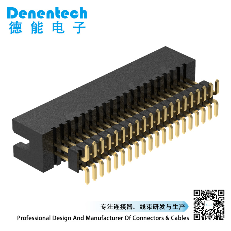Denentech热销产品1.27mm简牛H5.7双排180度SMT+排针 简牛连接器