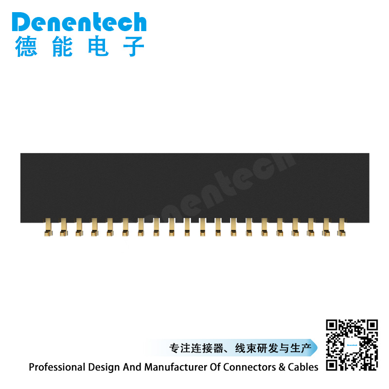 Denentech low price 1.27MM H5.7MM dual row straight SMT box header Connector