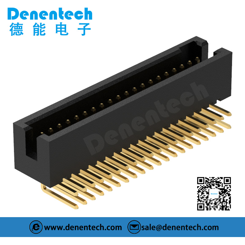 Denentech工厂定制1.27mmH5.7双排90度插板简牛连接器