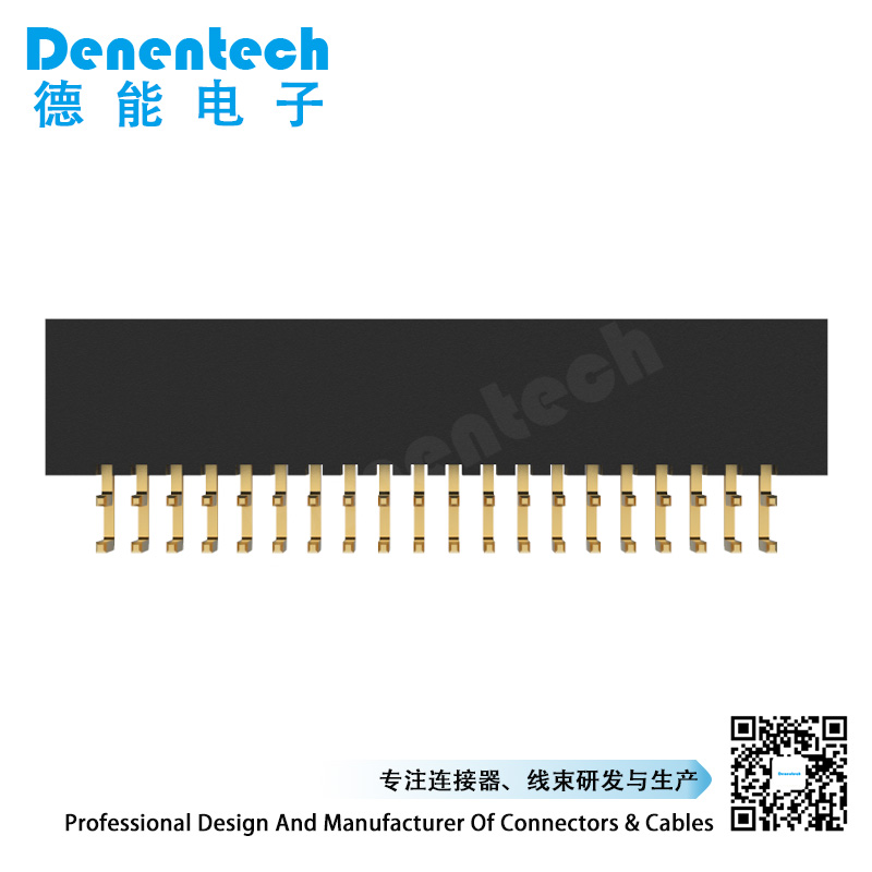 Denentech工厂定制1.27mmH5.7双排90度插板简牛连接器