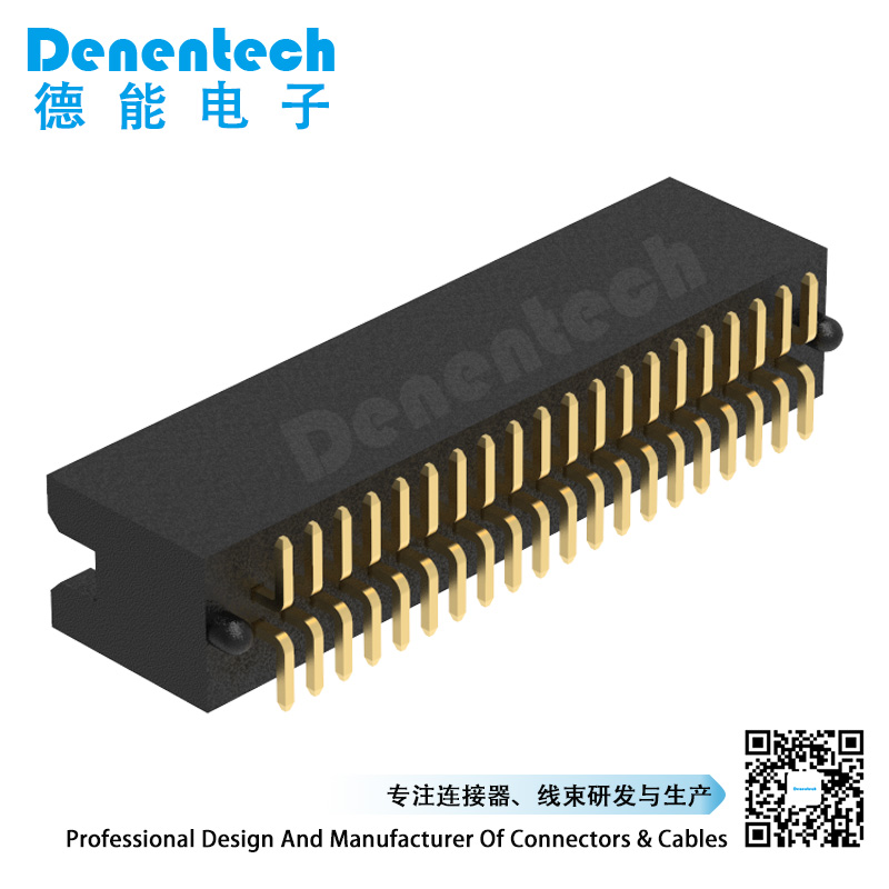 Denentech low price 1.27MM H7.3MM dual row straight SMT box header connector with peg