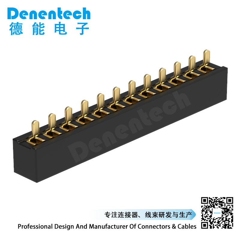 Denentech professional factory 1.00MMH2.0MM single row straight  pitch male female header pin