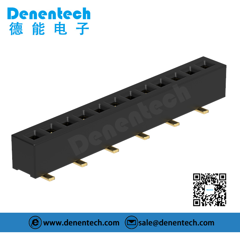 Denentech professional factory  1.00MM H2.0MM single row straight SMT  pitch male female header pin