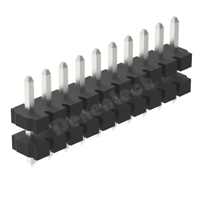 Denenetech 3.96mm pin header single row dual straight DIP 3 .96MM spacing inserted directly into the plastic