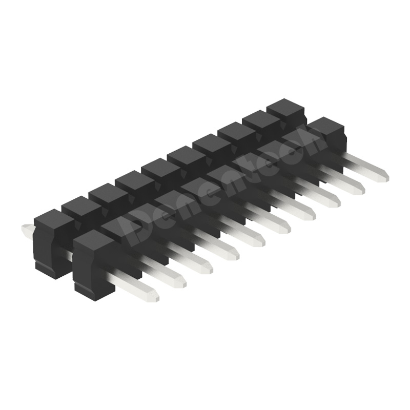 Denenetech 3.96mm pin header single row dual straight DIP 3 .96MM spacing inserted directly into the plastic