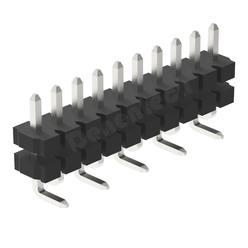 Denentech 3.96mm pin header single row dual plastic straight SMT with peg pin header 3.96mm male header conector, smt type