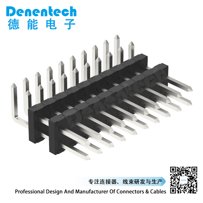 Denentech 4.20mm pin header dual row  dual plastic right angle pin header 90degree female long pin header 90 degrees 