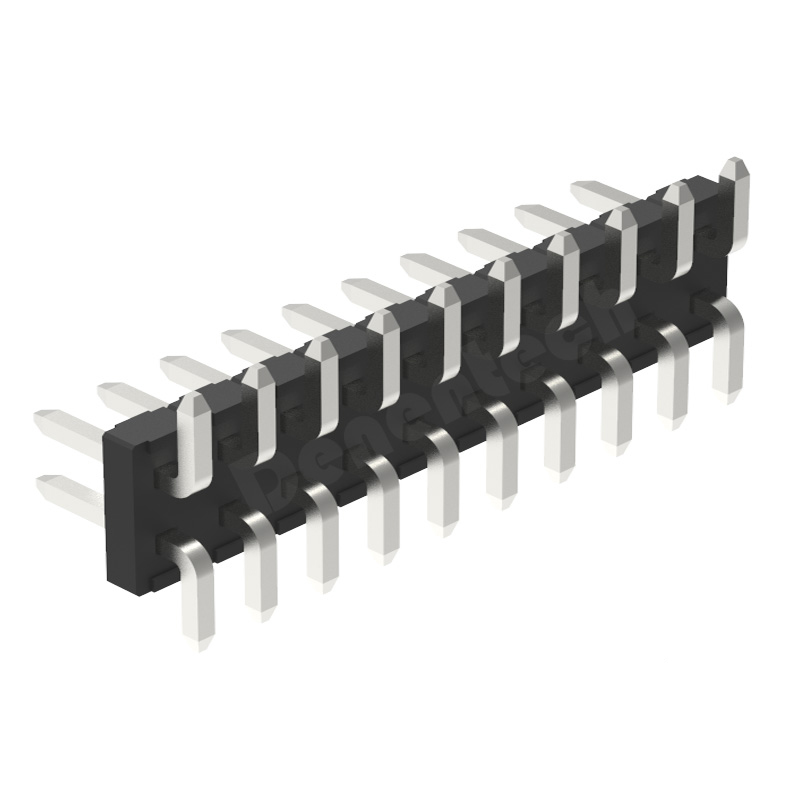 Denentech 4.2mm pin header dual row straight SMT 4.2mm male pin header connector with peg