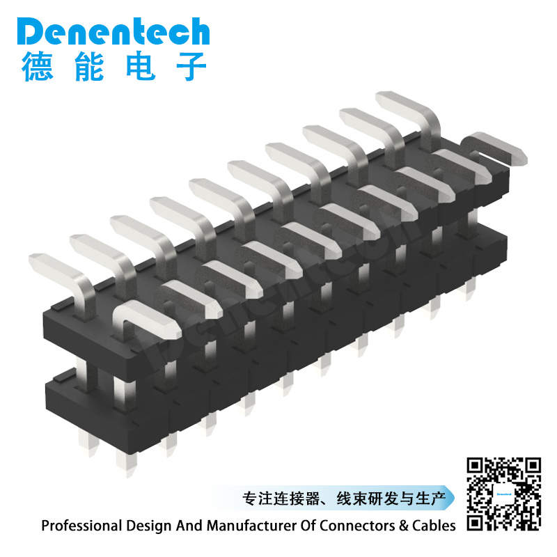Denentech 4.20mm pin header dual row dual plastic straight SMT wth peg pin header 4.2mm male header conector, smt type