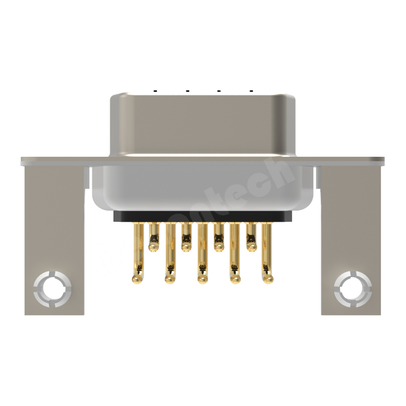 Denentech connector manufacturer DR 15P female right angle DIP d-sub 15 pin connector ‎D-sub standard connectors with bracket 