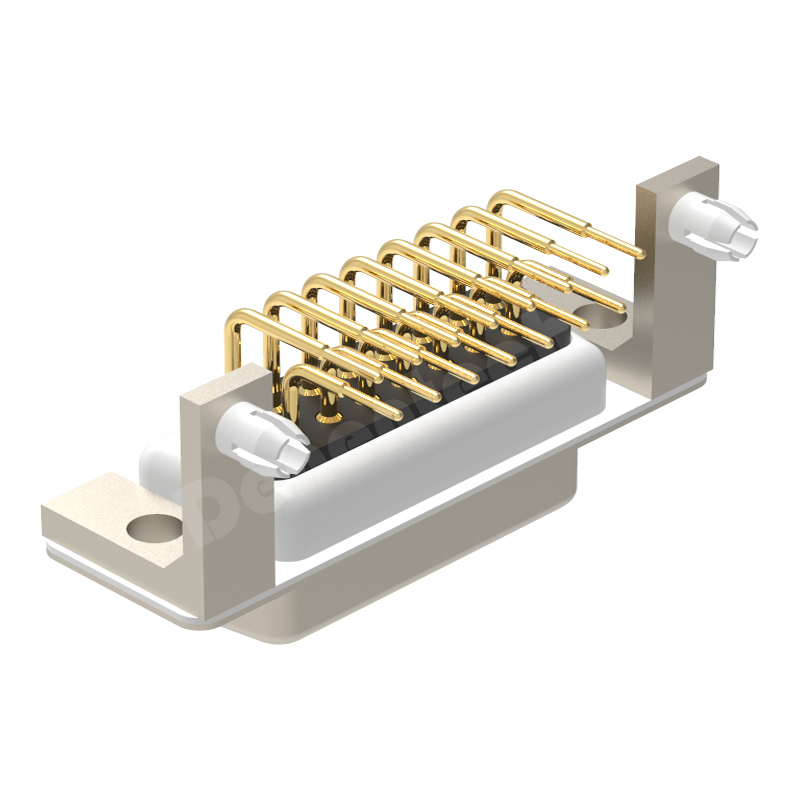 Denentech connector manufacturer DR 15P female right angle DIP d-sub 15 pin connector ‎D-sub standard connectors with bracket 