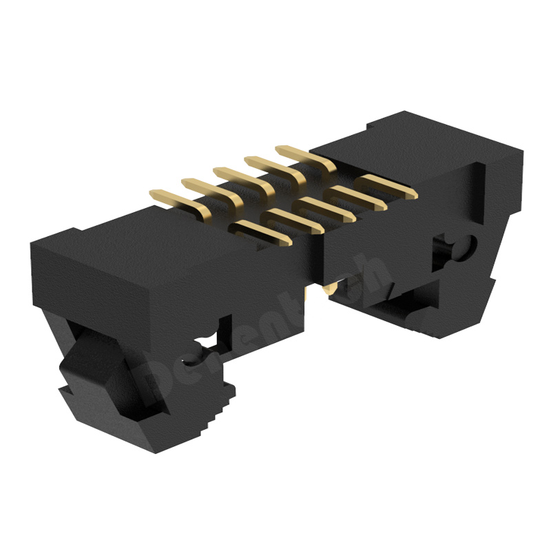 Denentech Customized 2.00mm H12.9 gold-plated straight  SMT ejector header connector