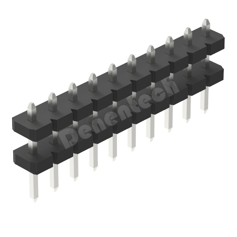 Denentech 5.08mm pin header single row dual plastic straight pcb pin header 5.08 mm pin header connectors