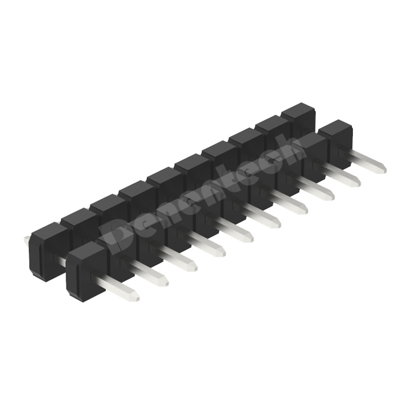 Denentech 5.08mm pin header single row dual plastic straight pcb pin header 5.08 mm pin header connectors