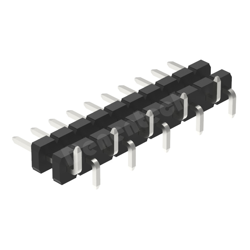 Denentech 5.08mm pin header single row dual plastic straight SMT with peg smt female pin header low profile