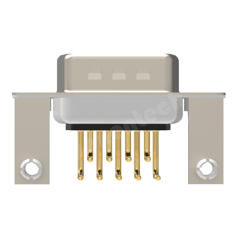 Denentech gold plating D-sub miniature DR 25P male right angle DIP with bracket 25 pin d-sub connectors