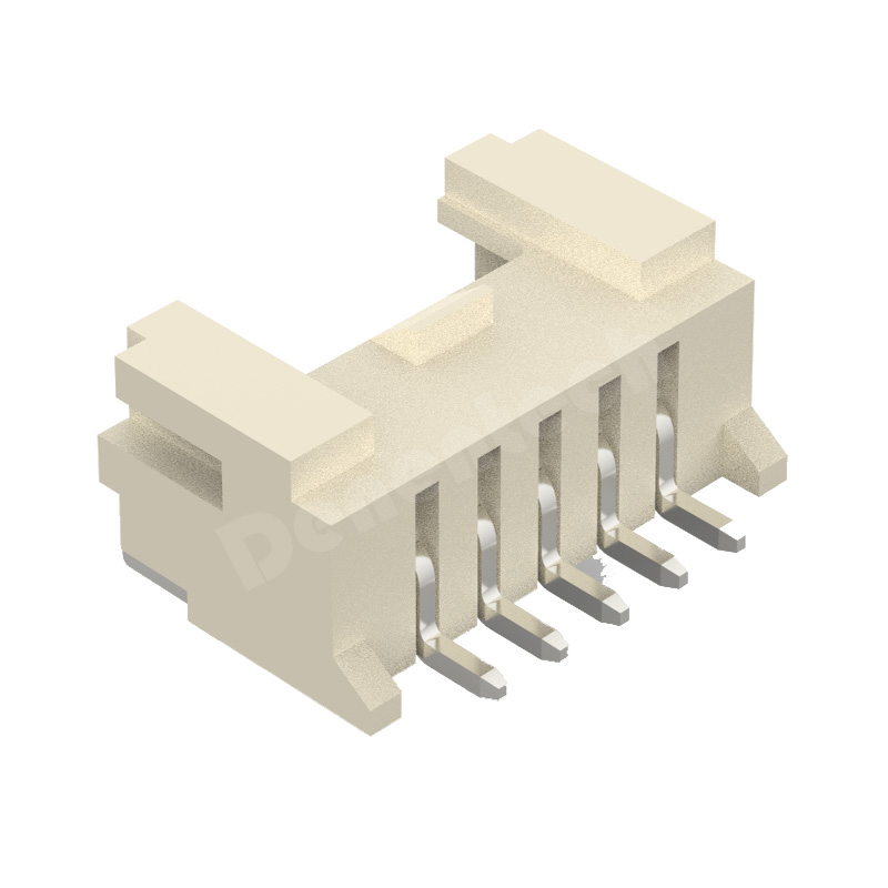 Denentech HY single row right angle SMT 2.0mm straight wafer connector with lock