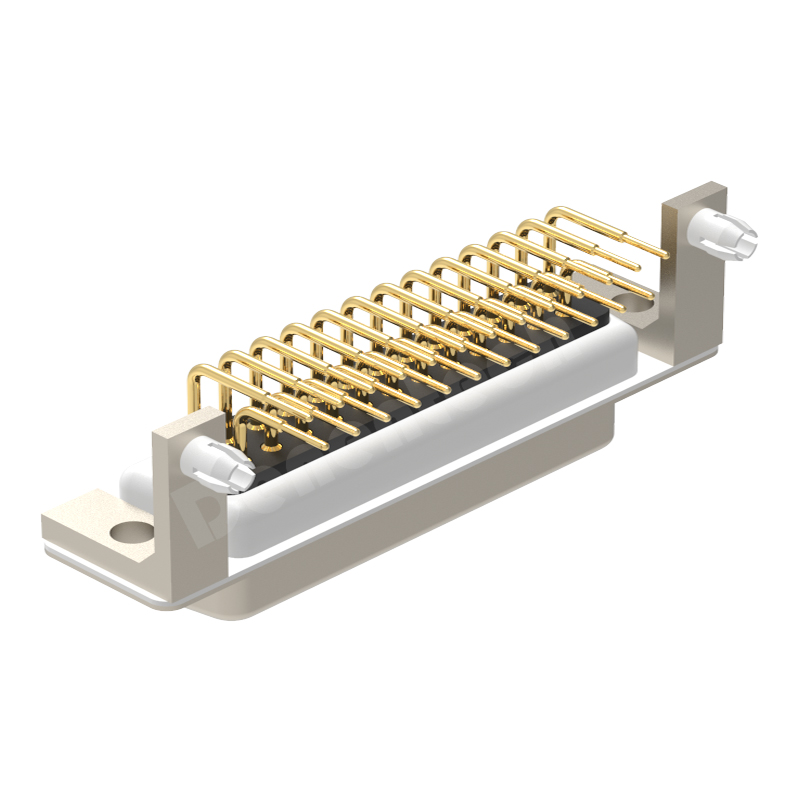 Denentech corrosion resistant D-sub DR25P female right angle DIP with bracket 25 pin d-sub connector