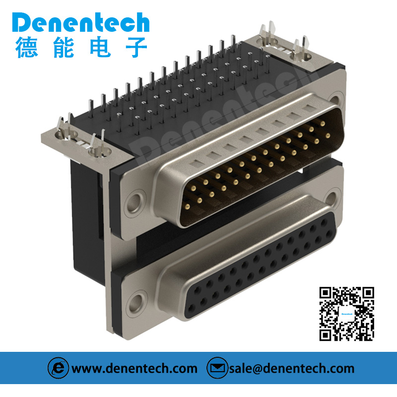 Denentech D-SUB dual port DR 25P female to 25P male d-sub connector ...