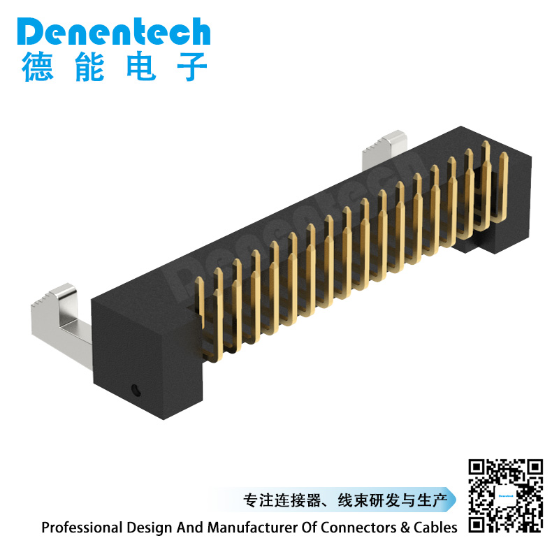 Denentech top quality 2.00MM ejector header H16.2 right angle black ejector connector