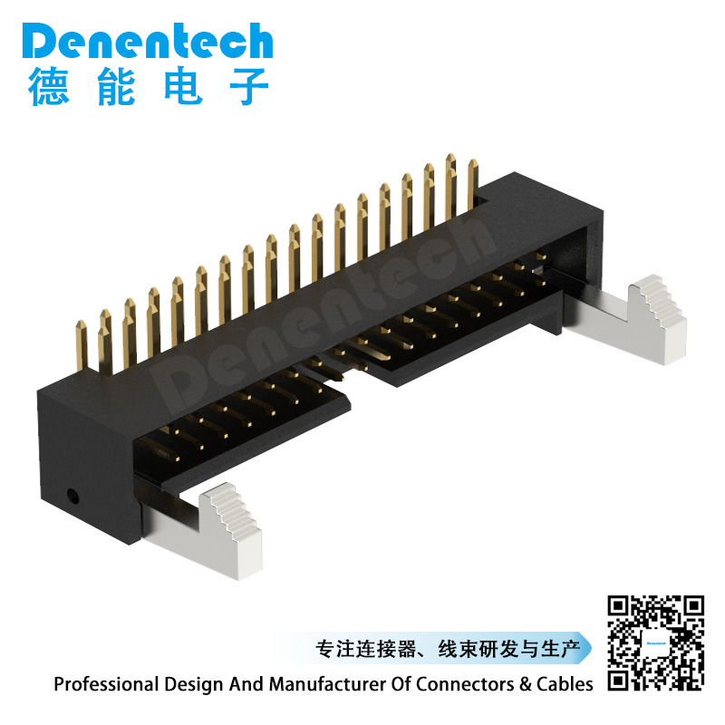 Denentech top quality 2.00MM ejector header H16.2 right angle black ejector connector