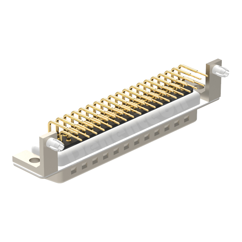 Denentech rectangular DR 37P male right angle DIP d-sub 37pin connectors waterproof d-sub 37 connectors with bracket