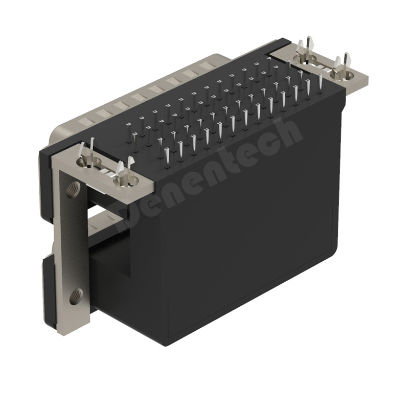 Denentech high quality D-SUB dual port DR 25P male to 25P male d-sub connector double pcb d-sub connector