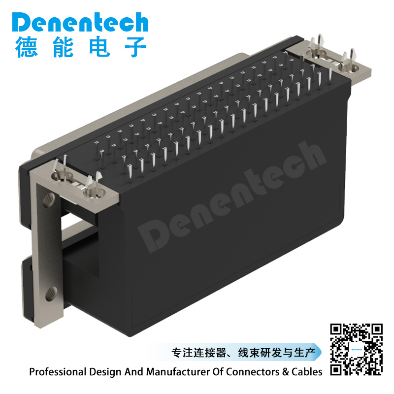 Denentech D-SUB dual port DR 37P female to 37P female d-sub 37pin connectors waterproof d-sub pcb connectors
