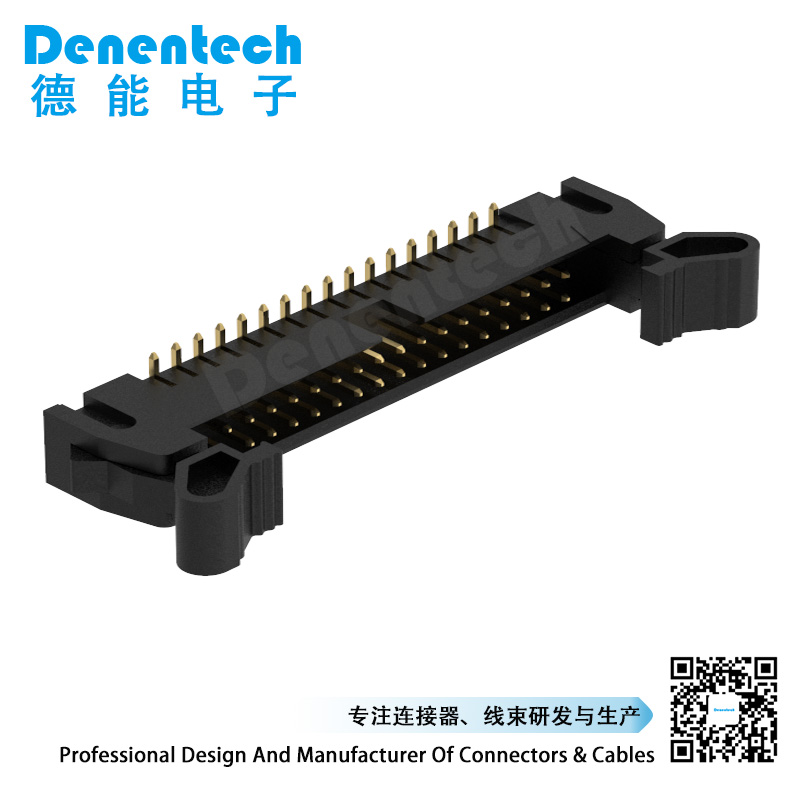 Denentech factory custom 2.00MM ejector header H17.0 straight SMT black ejector connector
