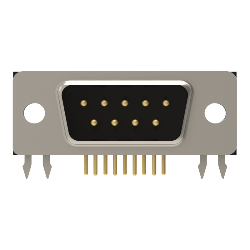 Denentech High quality gold plated DR 15P male footprint right angle d-sub 15 pin connector d-sub connectors with bracket 